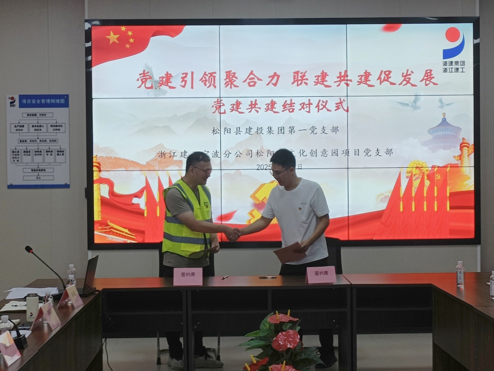 与松阳县建投集团第一党支部开展党建共建活动